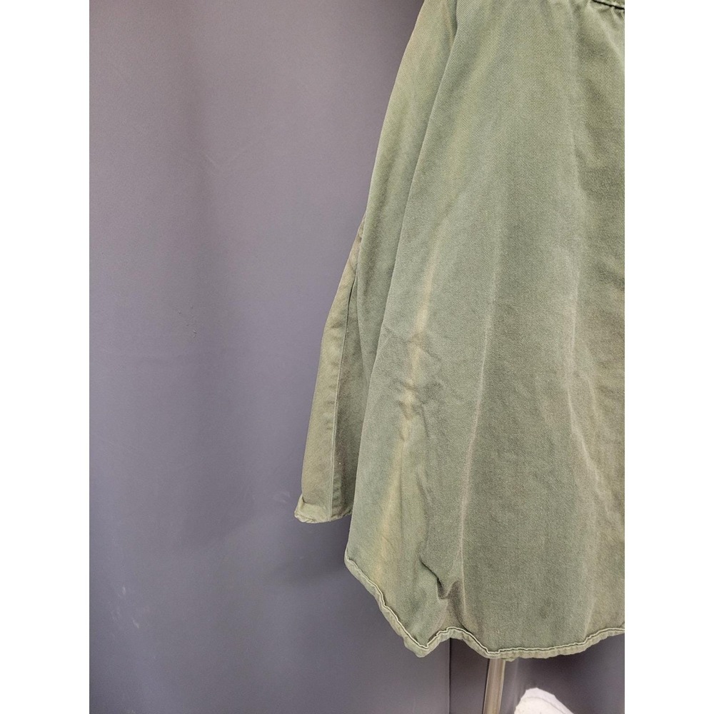 Airport Skirt Olive Green Vintage 90s Cotton Garment Dyed‎ Cargo Utility Small - Picture 6 of 7